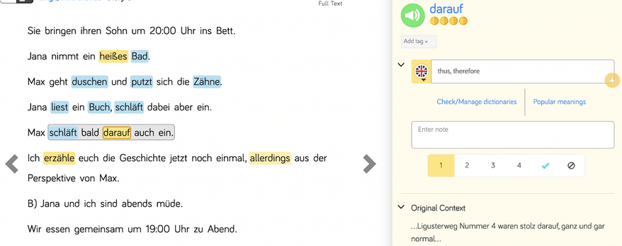 LingQ Screenshot